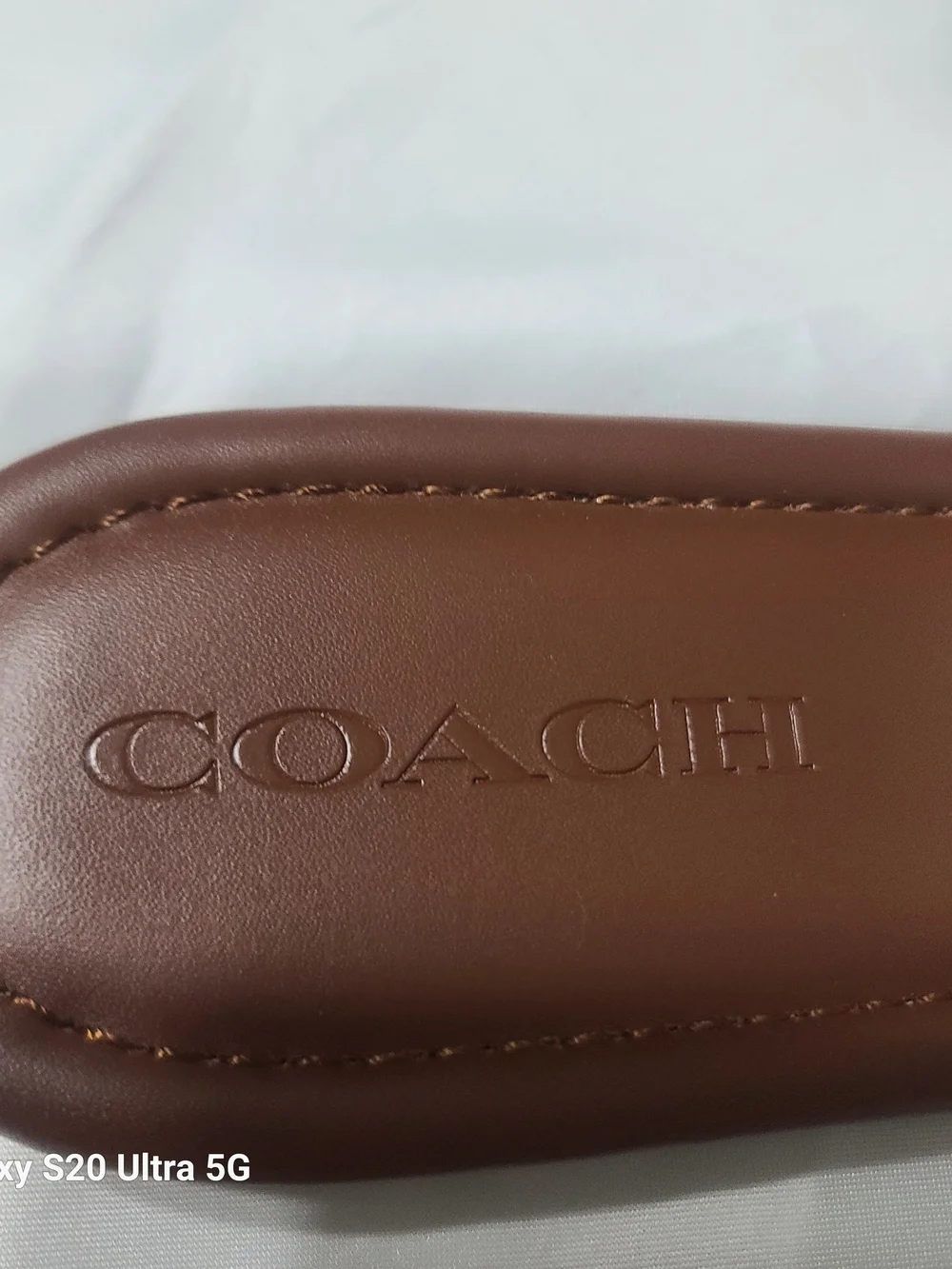 NWOT Coach Brown Monogram Slide Sandals with Gold Logo Women 9M